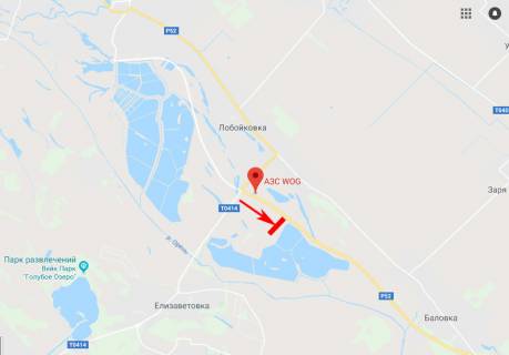 Билборд A в Запорожье, 3x6  траса Петриківка - Лобойківка, напрям до м. Дніпро, перед АЗС WOG схема