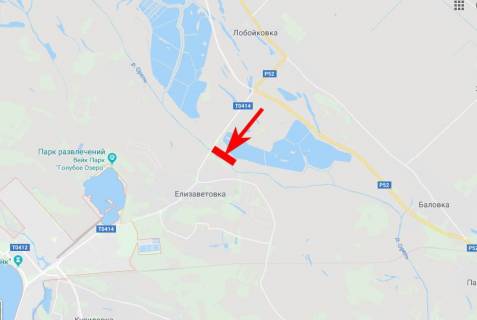 Білборд, Бігборд (Борд)  B у Єлизаветівці, 3x6  с. Єлизаветівка, напрям в м. Кам'янське схема