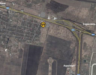 Мегаборд A в Бориспольской трассе, 36x12  32,900 км автомагистрали Киев- Борисполь-А схема