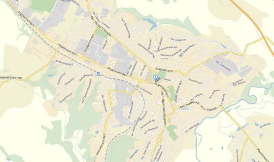 Билборд A в Лубнах, 3х6  Лубны/ просп. Владимирский 46 (р-н маг. Киевский) схема