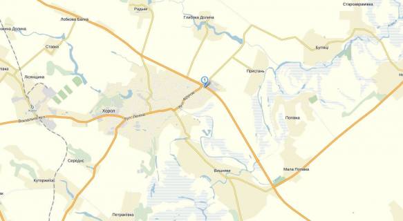 Білборд, Бігборд (Борд)  A у Хоролі, 3х6  Хорол /ул. Фрунзе 102а (р-н трассы Киев-Харьков)(240 км.) схема