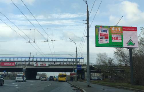 Видеоборд A в Киеве, 6x3  Шухевича пр-кт/ Оноре де Бальзака вул., рух від Північного мосту - 391192 фото 1
