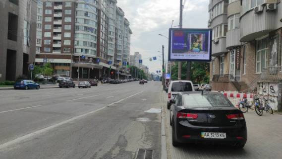 Видеоборд A у Києві, 3.14x2.32  Антоновича вул.,140/Єжі Гедройця вул., 250 м.від Володимирського ринку, рух в нарямку ст. метро "Либідська" - 613155 Фото 1