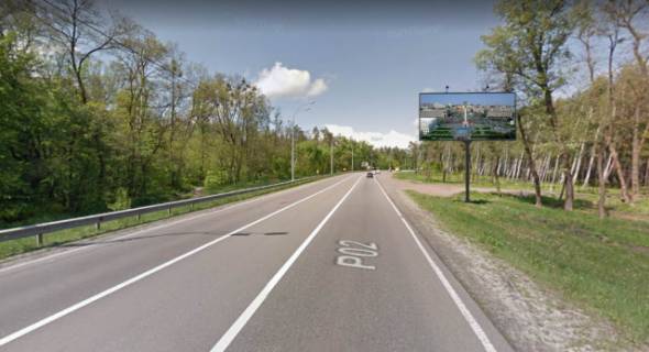 Білборд, Бігборд (Борд)  A у Києві, 6x3  Мінське шосе (Р02), міська смуга, рух в напрямку Нові Петрівці Фото 1