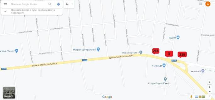 Билборд A в Каховке, 3х6  Мелітопольська (навпроти КЕМЗ)_А схема