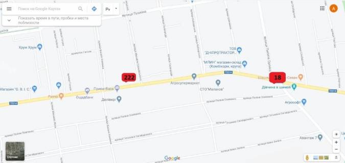 Билборд A в Каховке, 3х6  Мелітопольська (Мегаполіс)_А схема