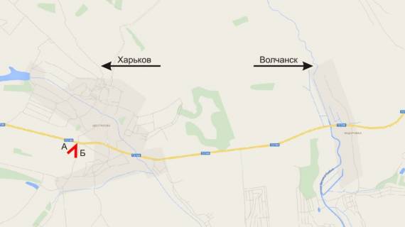 Билборд A в Шестакові с.Шестаково на Волчанск схема