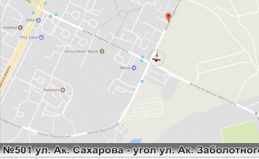 Билборд B в Одессе, 3x12  схема