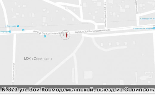 Билборд A в Одессе, 3х6  0373 Мускатна вул. (Зої Космодем’янської) - выезд из Совиньона схема