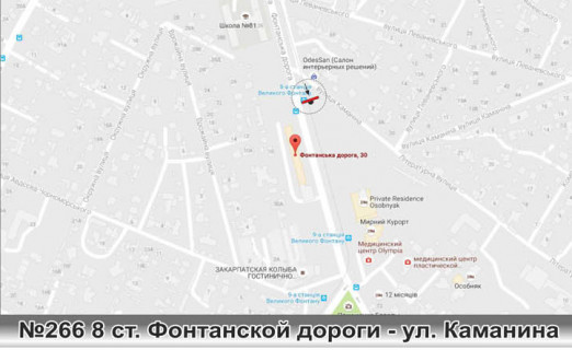 Призма B в Одессе, 3х6  №266 8 ст. Фонтана - ул. Каманина из города - 458039 схема