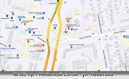 Білборд, Бігборд (Борд)  B у Одесі, 3х6  схема