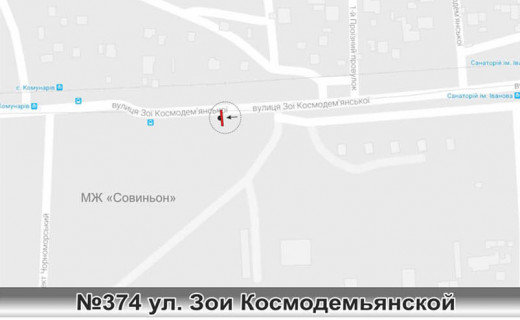 Билборд B в Одессе, 3х6  №374 З.Космодемьянской - въезд в Совиньон схема