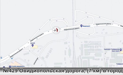 Билборд A в Одессе, 3х12  схема