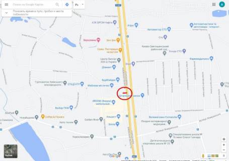 Билборд B в Петропавловской Борщаговке, 6х3 м  с. Петропавлівська Борщагівка, Велика Кільцева дорога, км 1+850 праворуч - №8 (вул. Петропавлівська, 10 (біля виїзду з АЗС  «Лукойл»)) схема