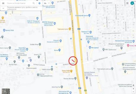 Билборд B в Петропавловской Борщаговке, 6х3 м  с. Петропавлівська Борщагівка, Велика Кільцева дорога, (вул. Петропавлівська, 2 (поворот на вул. Соборну) км 2+195 праворуч - №14 схема