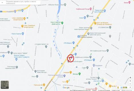 Билборд A в Софиевской Борщаговке, 6х3 м  село Софіївська Борщагівка, Киевская 15 схема