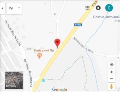 Білборд, Бігборд (Борд)  A у Софіївській Борщагівці, 3x6  вул.Київська, перед рестораном "Райський Яр" схема