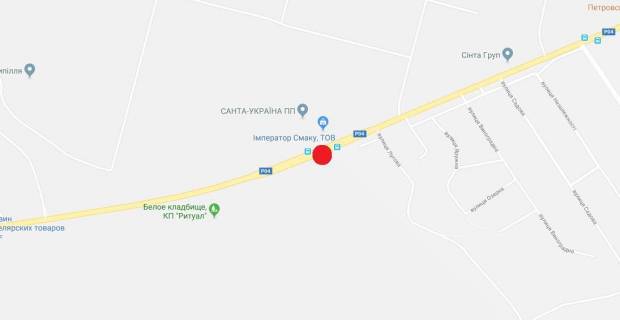 Білборд, Бігборд (Борд)  B у Святопетрівському, 3x6  вул. Білогородська, навпроти Санта Бремор, з  Києва схема