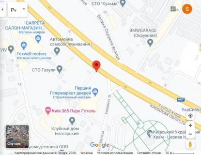 Билборд A в Киеве, 3x6  Кільцева, Мастєрок, верхній схема