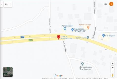 Білборд, Бігборд (Борд)  B у Гостомелі, 3x6  вул.Чкалова, 300 м до виїзду з Ірпеня на Варшавську трасу схема