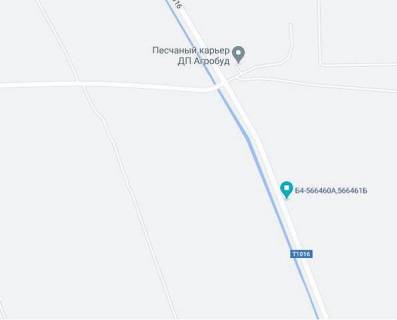 Білборд, Бігборд (Борд)  B у Гнідині, 3x6  ДП Агробуд, Автодорога Т 106 Київ -Гнедин,Зліва, із Києва схема