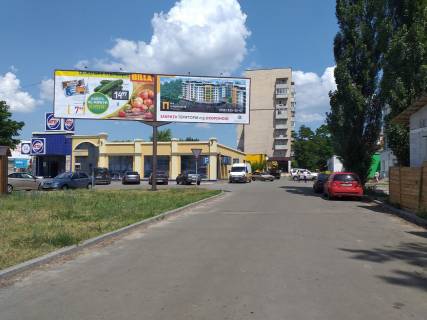 Билборд A в Ирпене, 3x6  Вул.Антонова, стоянка АТБ, поряд Фуршет, Нова пошта, вокзал ПРАВИЙ фото 1