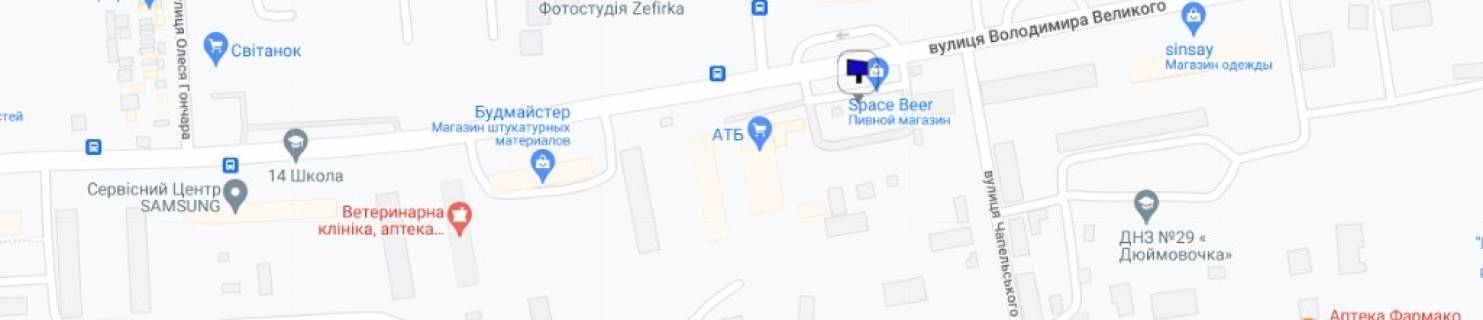 Білборд, Бігборд (Борд)  B у Дрогобичі, 6*3  вул.В.Великого схема