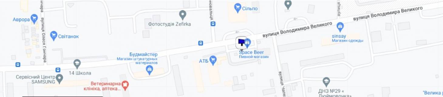 Билборд A в Дрогобыче, 6*3  вул.В.Великого схема