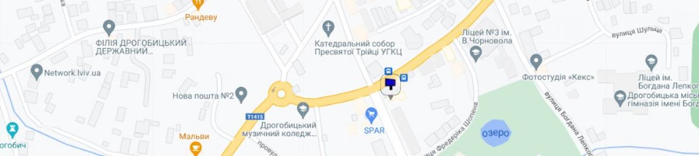 Билборд A в Дрогобыче, 5,5*2  ул Трускавецькая, схема