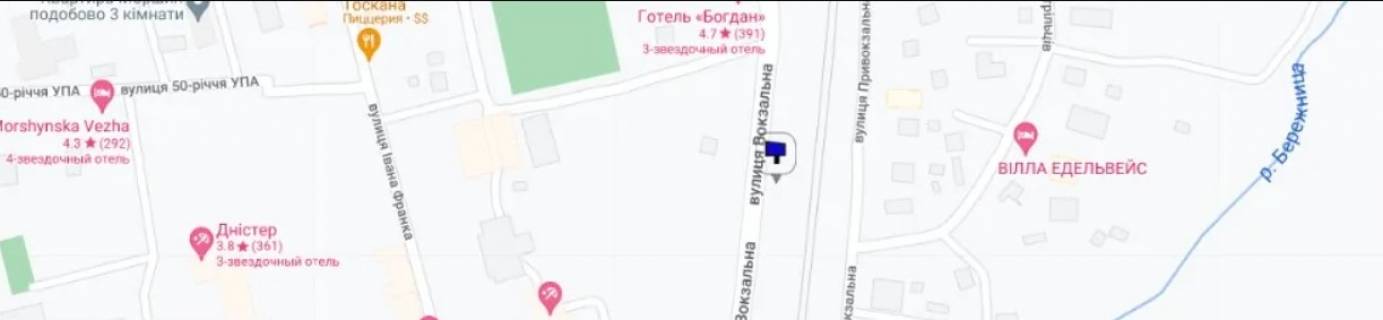 Билборд A в Моршине, 6*3  ул.Вокзальная схема