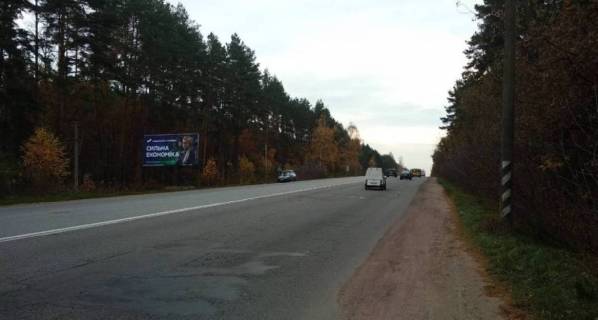 Билборд B в трассах Житомира, 3х6  выезд из города в напр. Бердичева, Винницы, Бердичевское шоссе, знак-стелла "ЖИТОМИР",  ; от АЗС ОККО, ВОГ, строительный маркет, АТБ, миниотель "Шале", с.Заречаны, дачный массив,после поворота на объездную на Киев фото 1