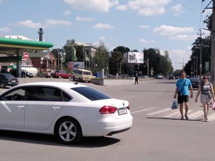 Білборд, Бігборд (Борд)  A у Звягель (Новоград-Волинський), 3х6  вул. Шевченко-вул.Левченка, автовокзали, АЗС "ОККО", в центр Фото 1