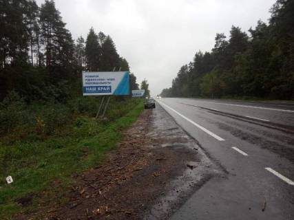 Білборд, Бігборд (Борд)  B у трасах Житомира, 3х6  напр. Бердичева, Вінниці, Бердичівське шосе, поворот на с.Зарічани, АЗС ОККО, ВОГ, будівельний маркет, міні-готель "Шале", АТБ, після повороту на об'їзну на Київ Фото 1