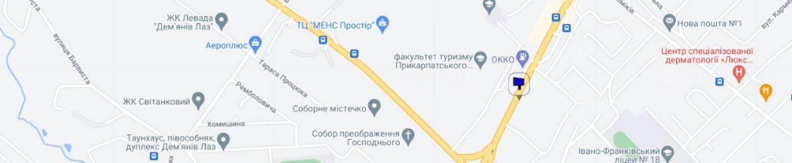 Билборд B в Ивано-Франковске, 3х6  вул.Галицька навпроти АЗС "ОККО" схема