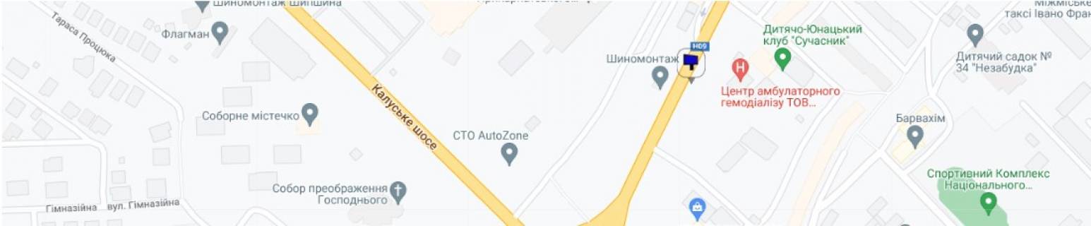 Билборд A в Ивано-Франковске, 3х6  вул.Галицька навпроти АЗС "ОККО" схема