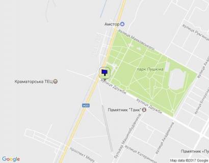 Билборд B в Краматорске, 6м*3м  ул. Ленина, р-н парка Пушкина схема
