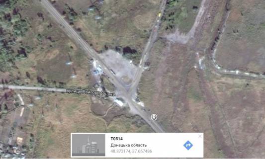 Билборд A в Славянске, 3x6  перед перехрестям п.Семенівка і поворотом в п.Селезнівка (напрямок на Харків, Святогірськ) схема