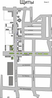 Билборд B в Подольск (Котовск (Подольск)), 3x6  пр-кт Перемоги на розділовій смузі  навпроти котельної схема