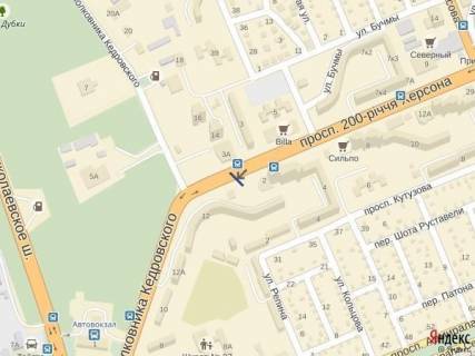 Билборд B в Херсоне, 3x6  Угол ул.200 лет Херсона и ул.Буденого схема