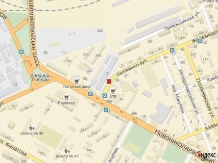 Беклайт A у Херсоні, 4x3  Вул.Залізнична схема