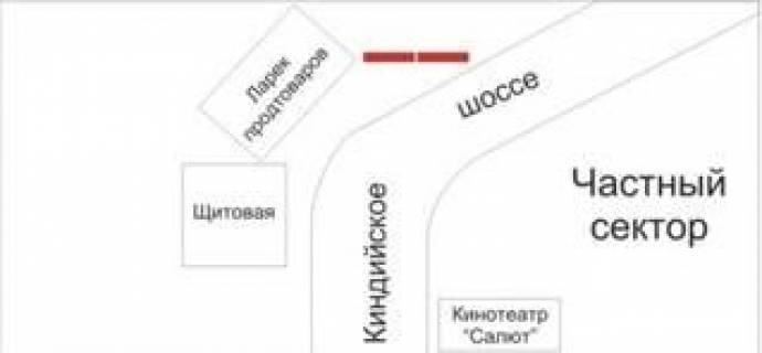 Билборд B в Антоновке, 3x6  Киндийское (выезд из Херсона), верх схема