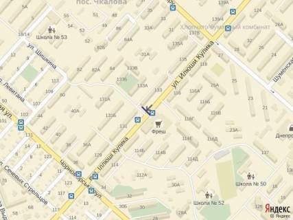 Бэклайт A в Херсоне, 4x3  Ул.И.Кулика,133 схема