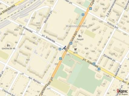 Билборд A в Херсоне, 3x6  Угол ул.Розы Люксембург и ул.Комкова, схема