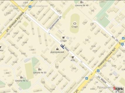 Билборд A в Херсоне, 3x6  Ул.Мира (Днепровский рынок) схема