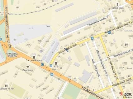 Билборд B в Херсоне, 3x6  Ул.Железнодорожная схема