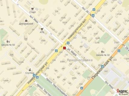 Бэклайт B в Херсоне, 4x3  Угол ул.Университетская и ул.Мира схема