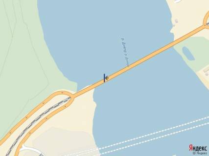 Білборд, Бігборд (Борд)  A у Запоріжжі, 1,2х1,8_1шт  Міст 1, з міста на о. Хортиця схема