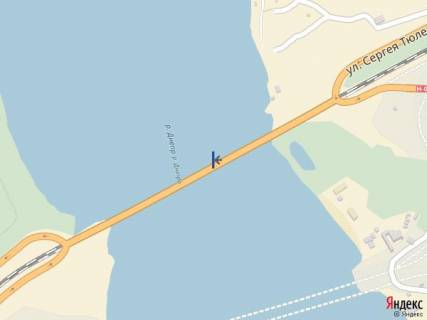 Сiтiлайт  у Запоріжжі, 1,2х1,8  Мост 1, с города на о. Хортица схема