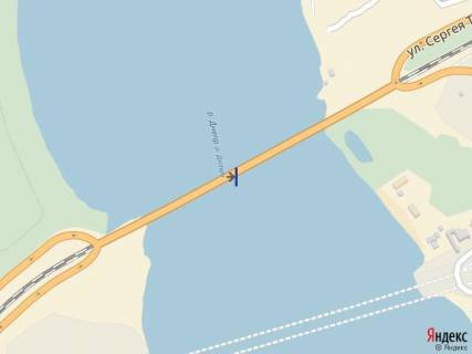 Ситилайт  в Запорожье, 1,2х1,8  мост 1, с острова в центр города схема