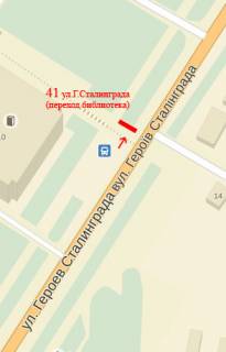 Ситилайт B в Сумах, 1,2х1,8  ул.Г.Сталинграда (переход библиотека) схема